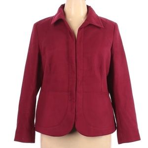 Chico’s Maroon Blazer Jacket Coat